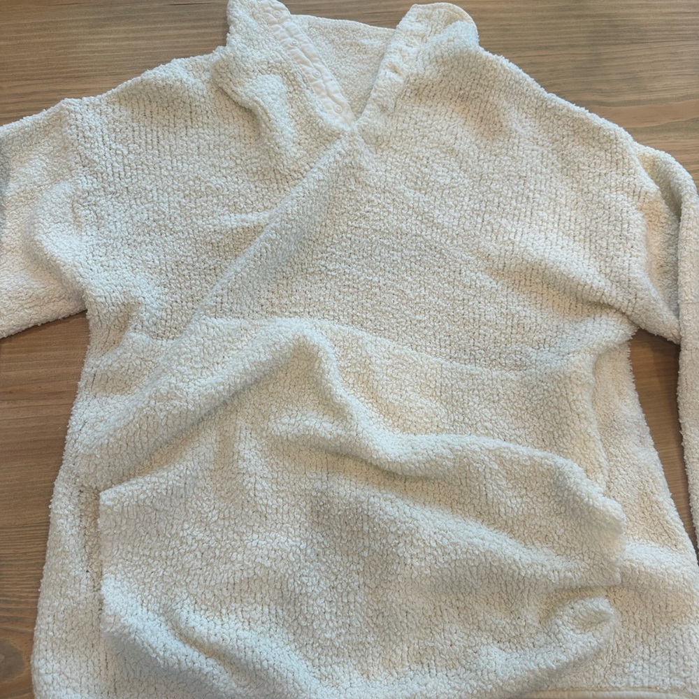 SKIMS White Cowl Neck Sweater Plush and Cozy